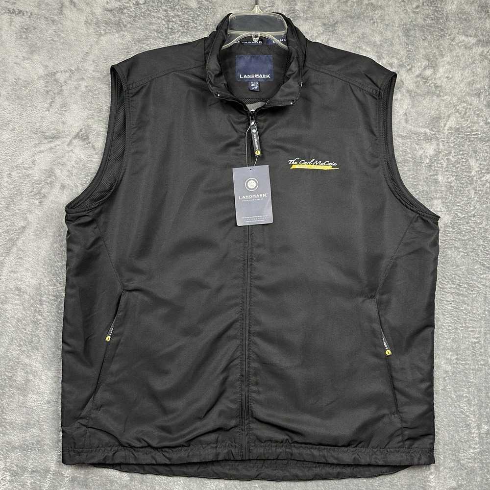 Landmark Pivot Vest‎ Men's Extra Large Black Full Zip Enbridge Carl McCain NWT